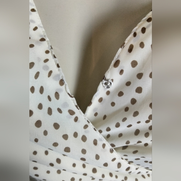 LAYERED feminine summer dress plunging neckline large - Picture 7 of 8